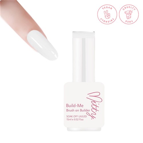 Build-Me Brush On Builder Gel- White Frost